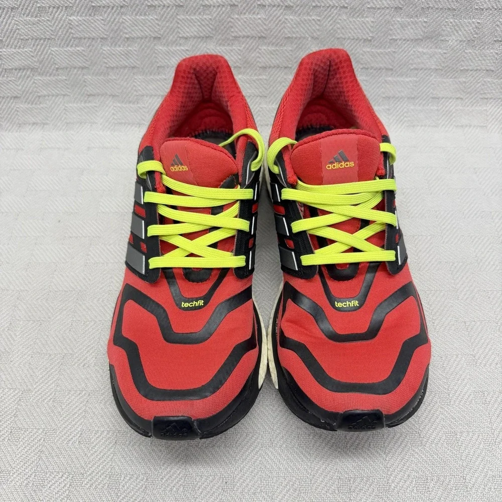 Adidas Energy Boost Shoes Mens Size 9‎ Red Cushioned Running Techfit G65075